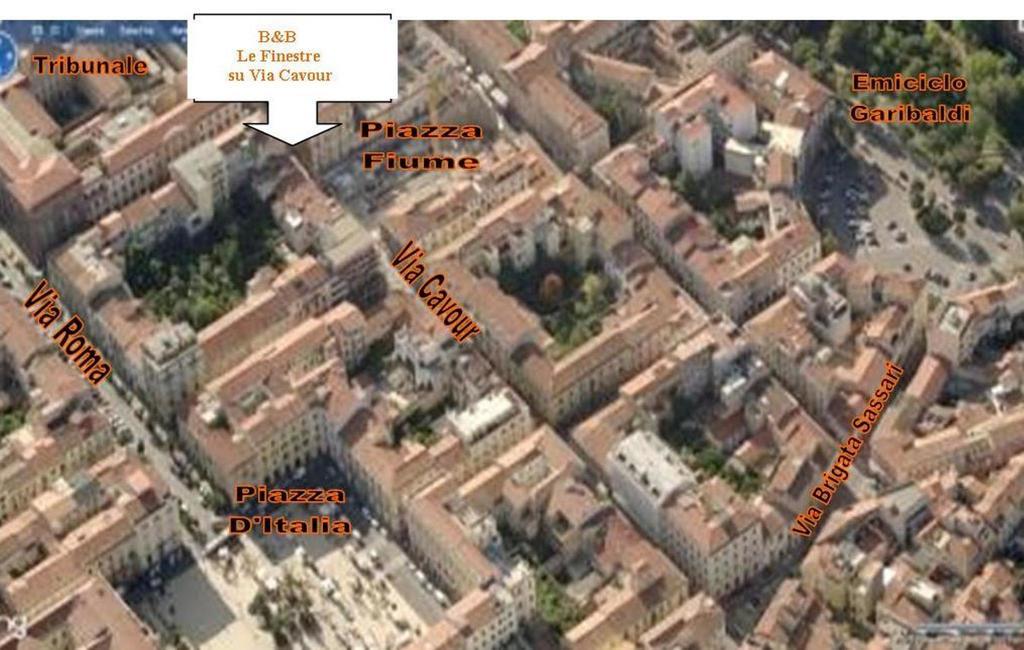 B&B Le Finestre Su Via Cavour Sassari Bagian luar foto